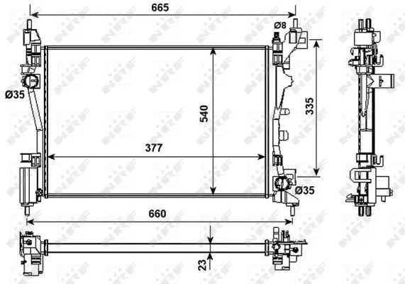 Variklio aušinimo radiatorius NRF 53981