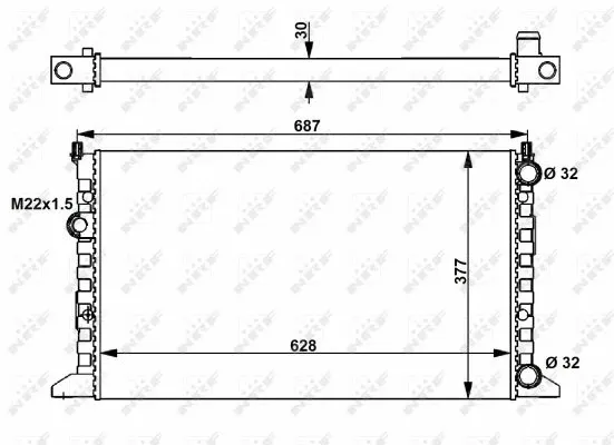 Variklio aušinimo radiatorius NRF 54657