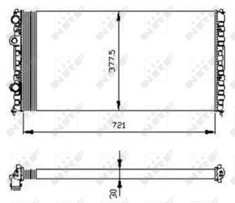 Variklio aušinimo radiatorius NRF 54696