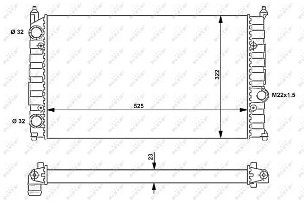 Variklio aušinimo radiatorius NRF 54707
