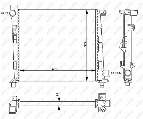 Variklio aušinimo radiatorius NRF 54717