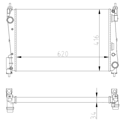Variklio aušinimo radiatorius NRF 54752A