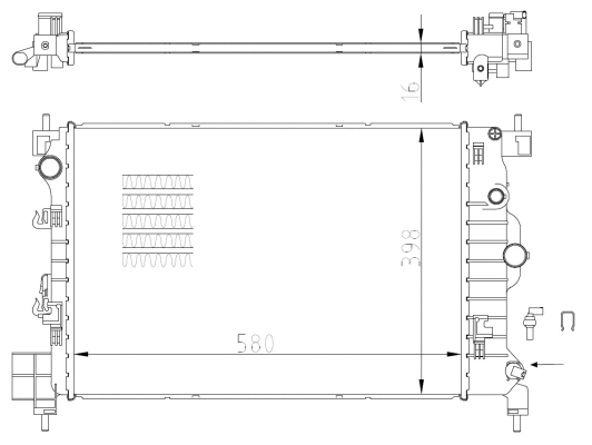 Variklio aušinimo radiatorius NRF 550003