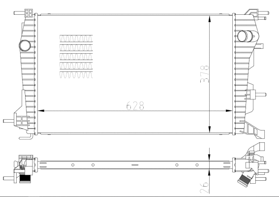Variklio aušinimo radiatorius NRF 550004