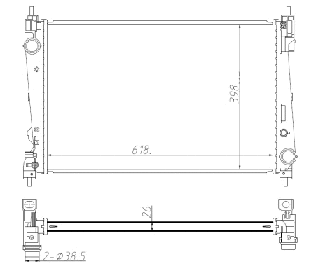 Variklio aušinimo radiatorius NRF 550005