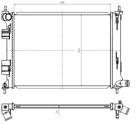 Variklio aušinimo radiatorius NRF 550010