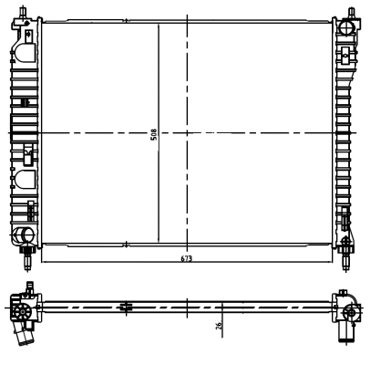 Variklio aušinimo radiatorius NRF 550013