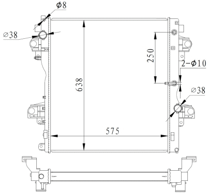 Variklio aušinimo radiatorius NRF 550018
