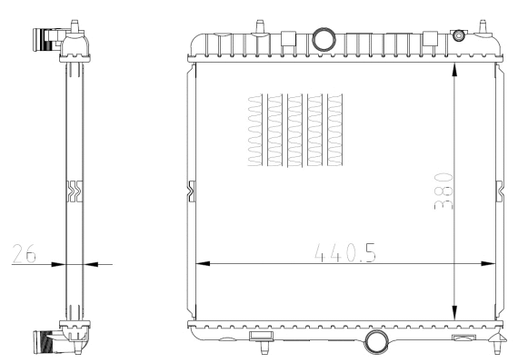 Variklio aušinimo radiatorius NRF 550021