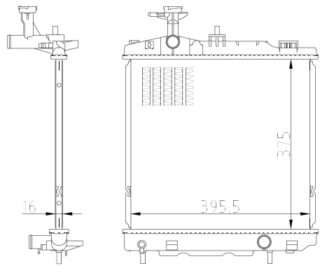 Variklio aušinimo radiatorius NRF 550022