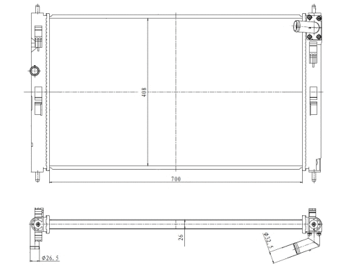 Variklio aušinimo radiatorius NRF 550023