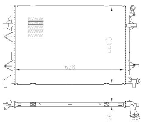 Variklio aušinimo radiatorius NRF 550089