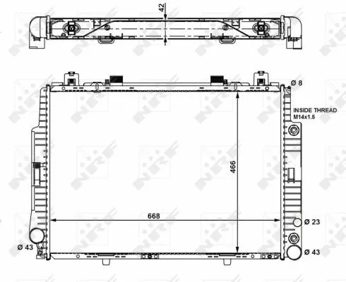 Variklio aušinimo radiatorius NRF 55320