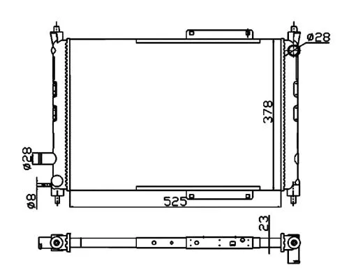 Variklio aušinimo radiatorius NRF 55326A