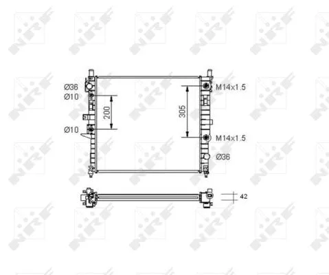 Variklio aušinimo radiatorius NRF 55336