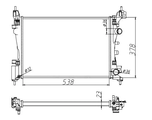 Variklio aušinimo radiatorius NRF 55341A