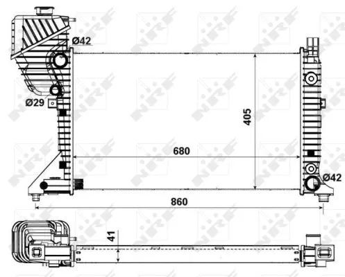 Variklio aušinimo radiatorius NRF 55349A