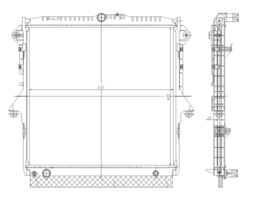 Variklio aušinimo radiatorius NRF 560001