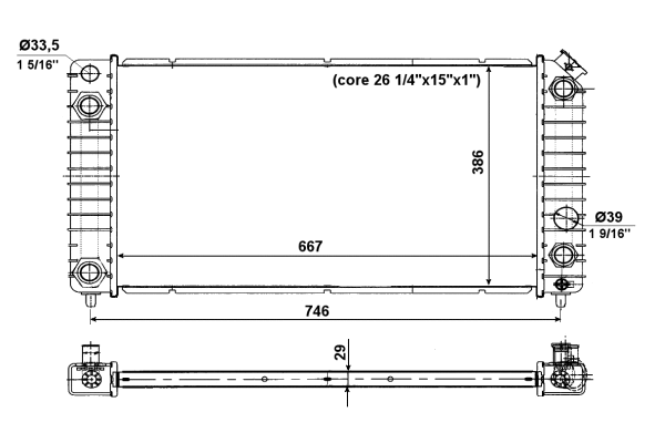 Variklio aušinimo radiatorius NRF 56011