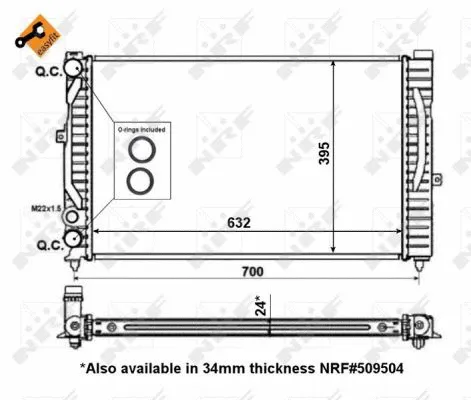 Variklio aušinimo radiatorius NRF 56127