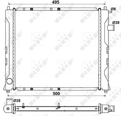 Variklio aušinimo radiatorius NRF 58107A