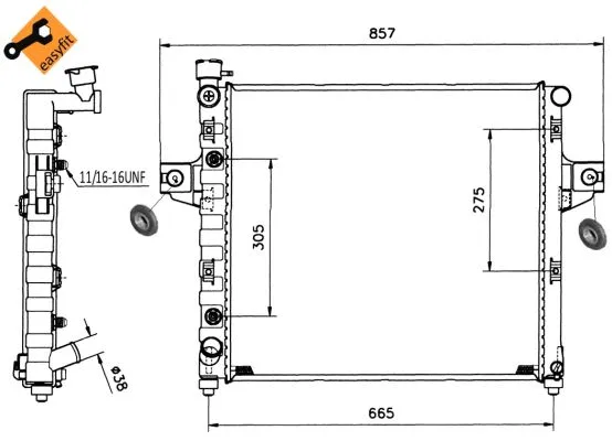 Variklio aušinimo radiatorius NRF 58112