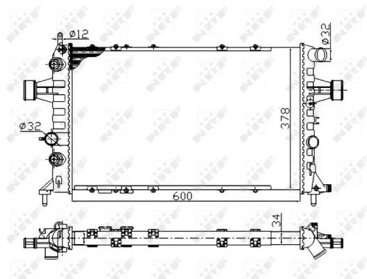 Variklio aušinimo radiatorius NRF 58178A