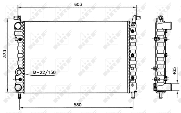 Variklio aušinimo radiatorius NRF 58221