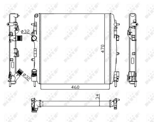Variklio aušinimo radiatorius NRF 58317A