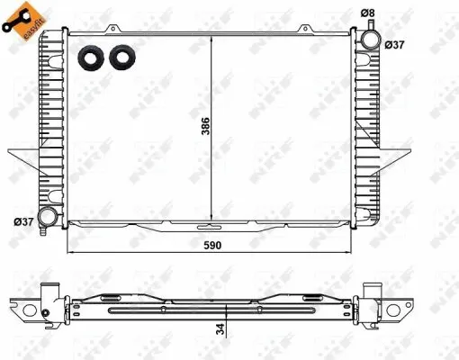 Variklio aušinimo radiatorius NRF 58342