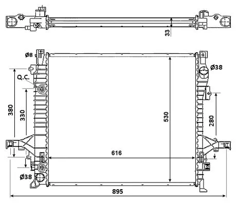 Variklio aušinimo radiatorius NRF 58356