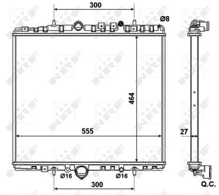 Variklio aušinimo radiatorius NRF 58373