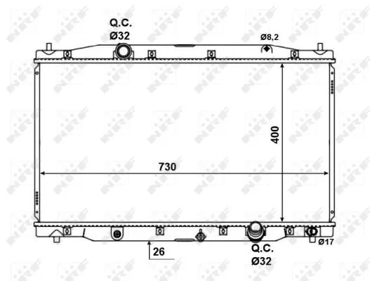 Variklio aušinimo radiatorius NRF 58457