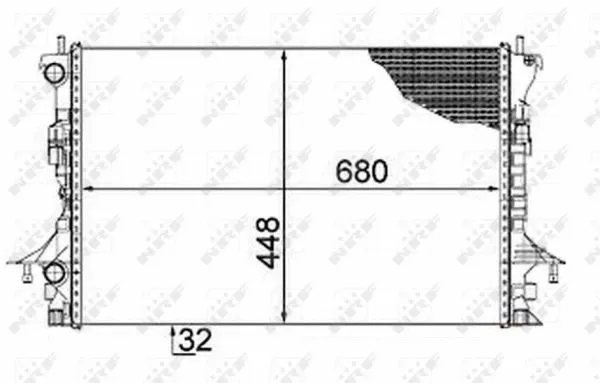 Variklio aušinimo radiatorius NRF 58479
