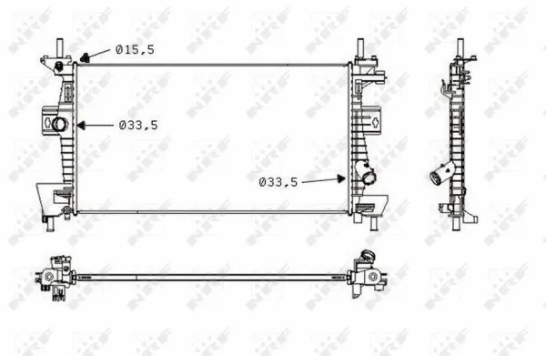 Variklio aušinimo radiatorius NRF 58487
