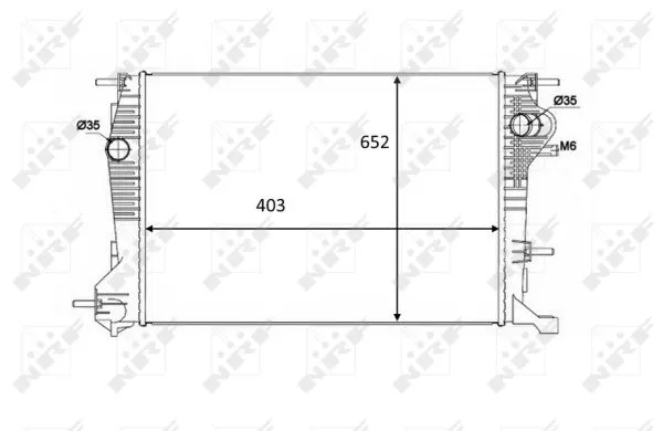 Variklio aušinimo radiatorius NRF 58488