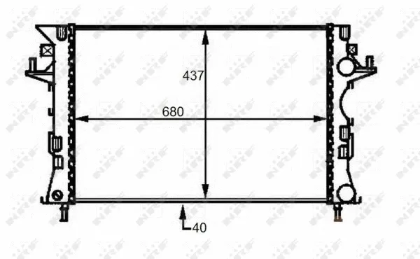 Variklio aušinimo radiatorius NRF 58490