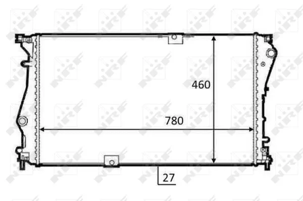 Variklio aušinimo radiatorius NRF 58498
