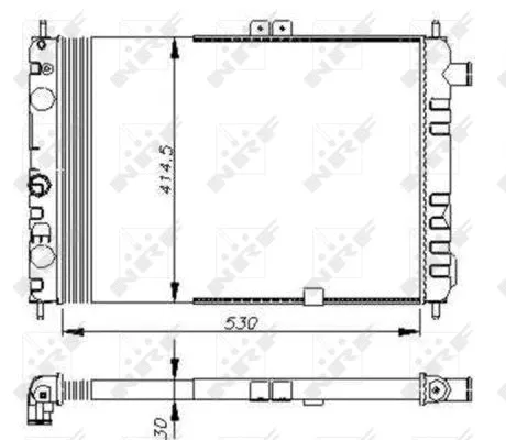 Variklio aušinimo radiatorius NRF 58670