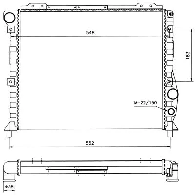 Variklio aušinimo radiatorius NRF 58743