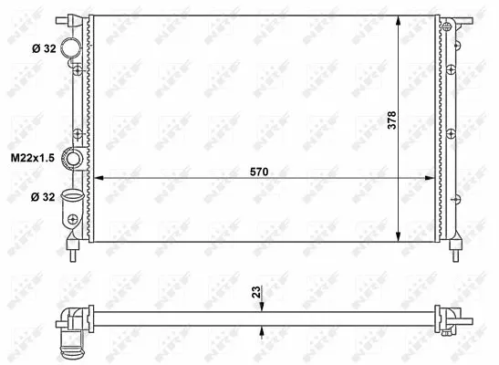 Variklio aušinimo radiatorius NRF 58852