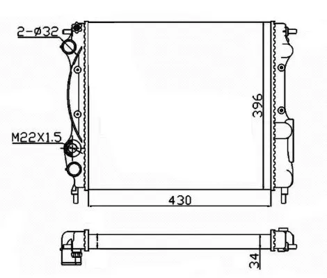 Variklio aušinimo radiatorius NRF 58934A