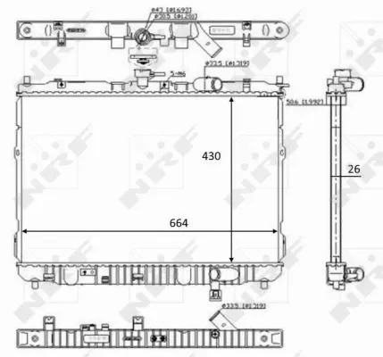 Variklio aušinimo radiatorius NRF 59046