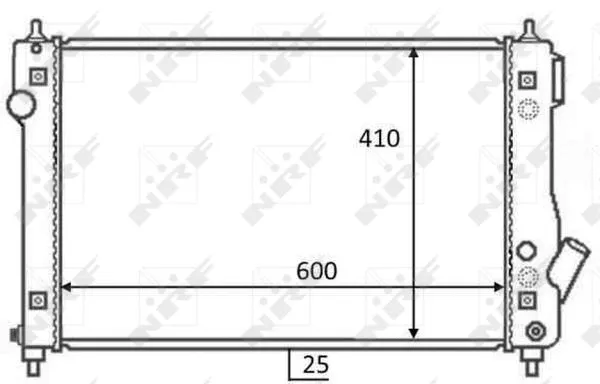 Variklio aušinimo radiatorius NRF 59054