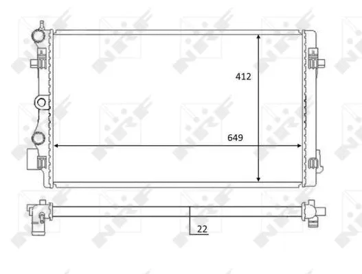 Variklio aušinimo radiatorius NRF 59056