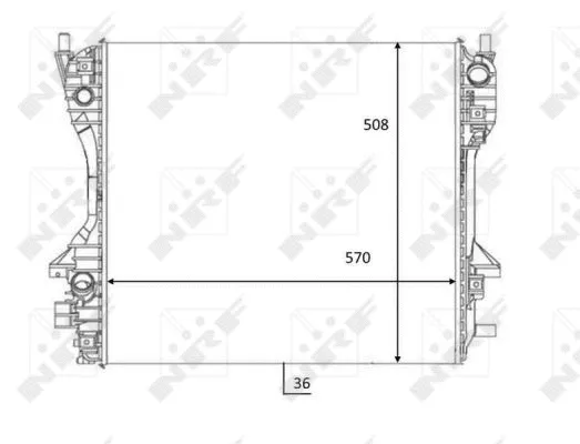 Variklio aušinimo radiatorius NRF 59060