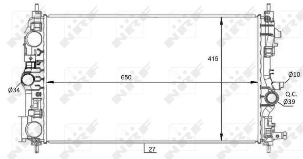 Variklio aušinimo radiatorius NRF 59076