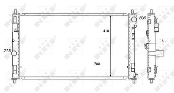 Variklio aušinimo radiatorius NRF 59089