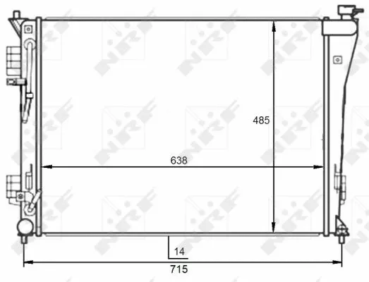 Variklio aušinimo radiatorius NRF 59097