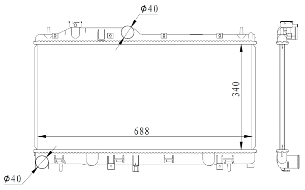 Variklio aušinimo radiatorius NRF 59116